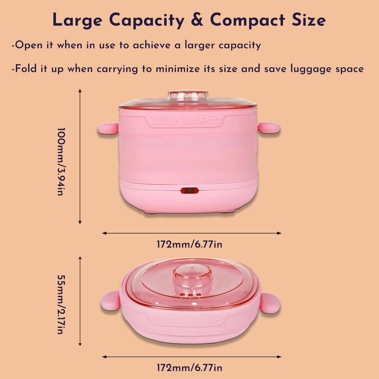Electric collapsible wax heater or Portable Collapsible Silicone Wax Heater Machine