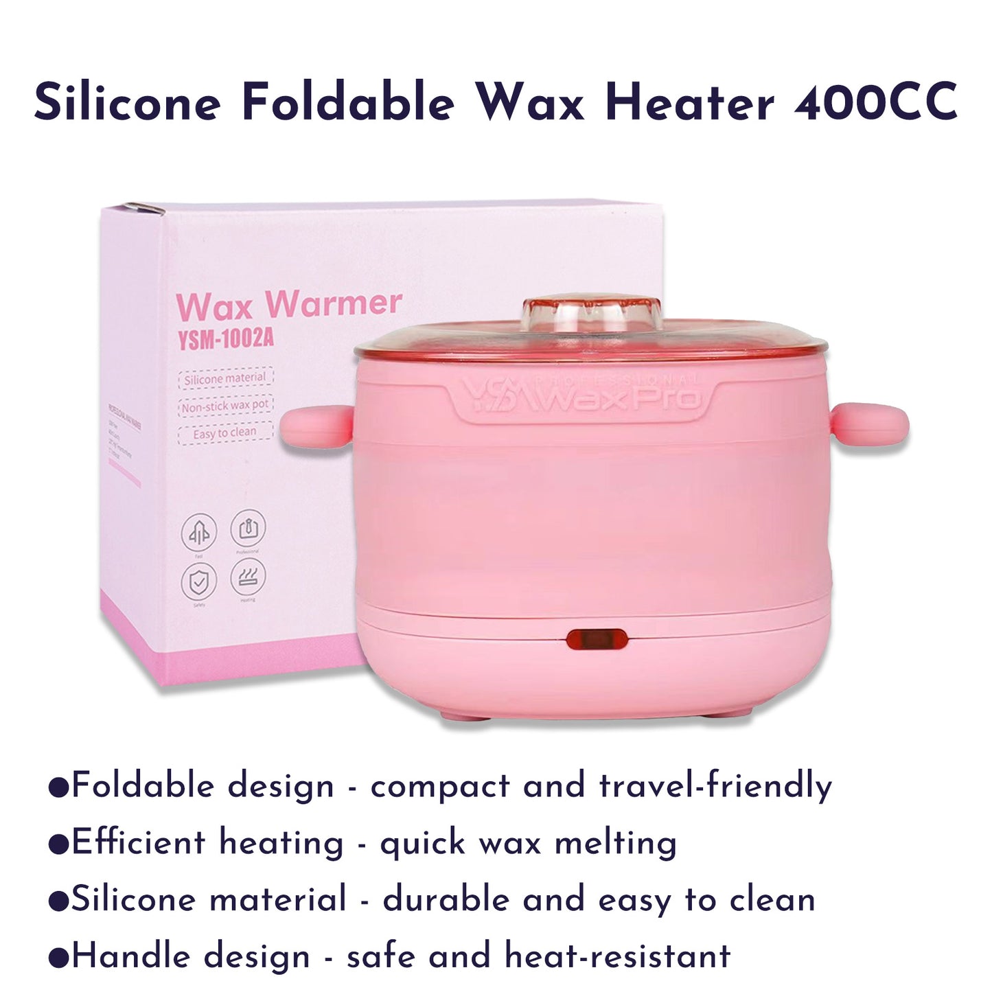 Electric collapsible wax heater or Portable Collapsible Silicone Wax Heater Machine