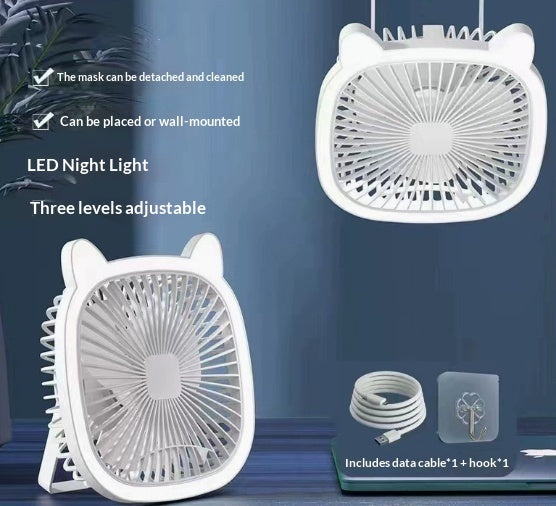 Desktop Folding Small Compact Silent USB Rechargeable Portable Fan