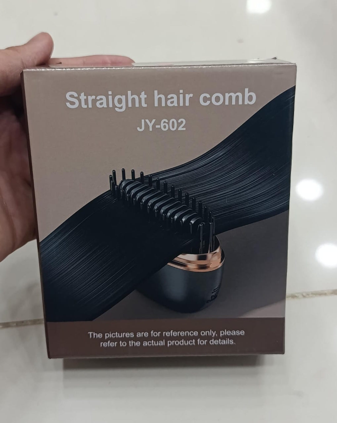 Mini Hair Straightening Comb Wireless Charging Portable Multifunctional Hair Care Styling Comb (Random Color)