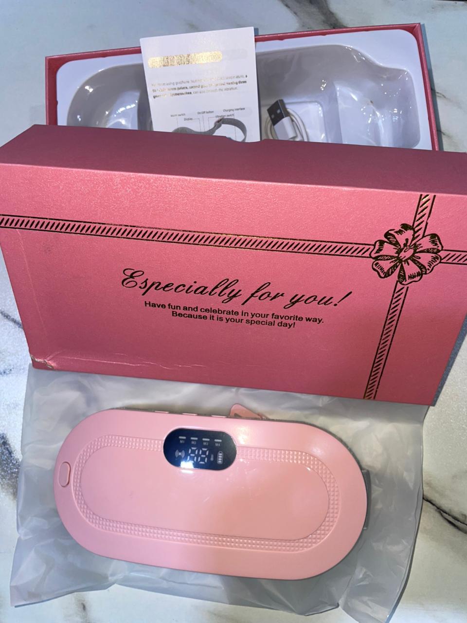 Heating Pad Women Period Pain Cramp Relief Belt Portable Menstrual Heating Pad With 3 Heat Levels And 4 Modes Electric Belt Massage (Random Color)